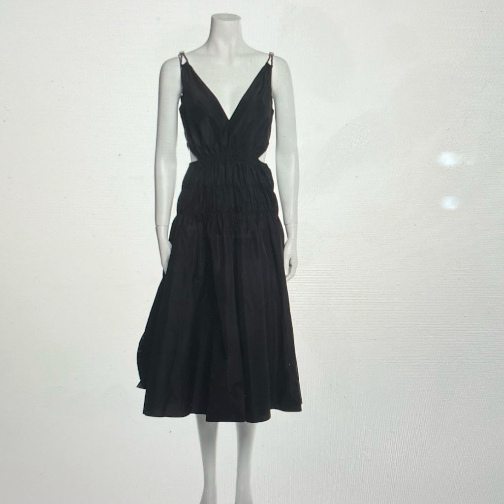 Maje Run Taffeta Cutout Dress